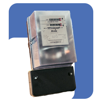 Herkömmliches Stromlesegerät mit Zählerdisplay und Kunststoffgehäuse