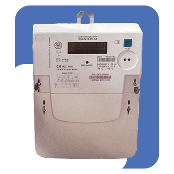 Moderne Strom-Messeinrichtung mit Display und Kunststoffgehäuse